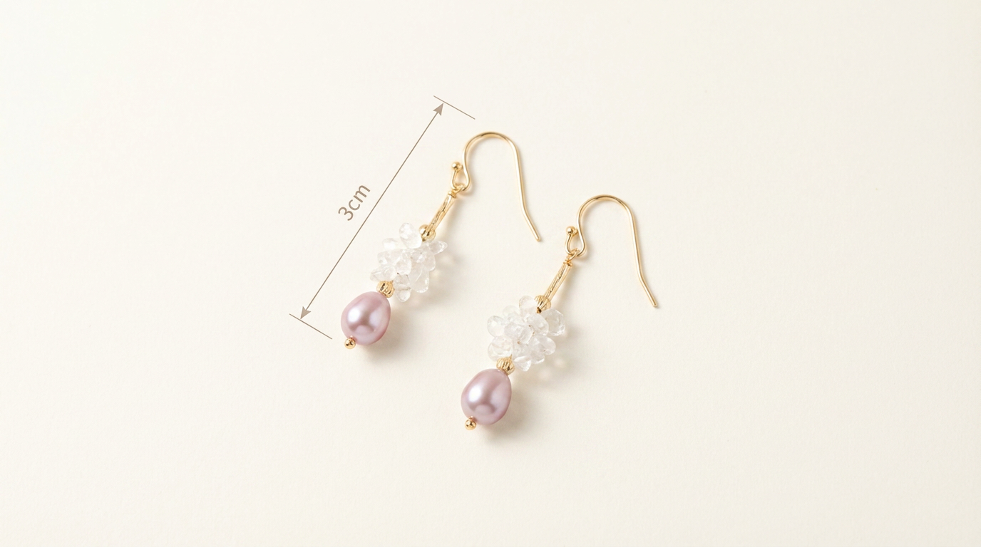 Crystal Cluster Purple Pearl Dangle Earrings, Best Gift Ideas