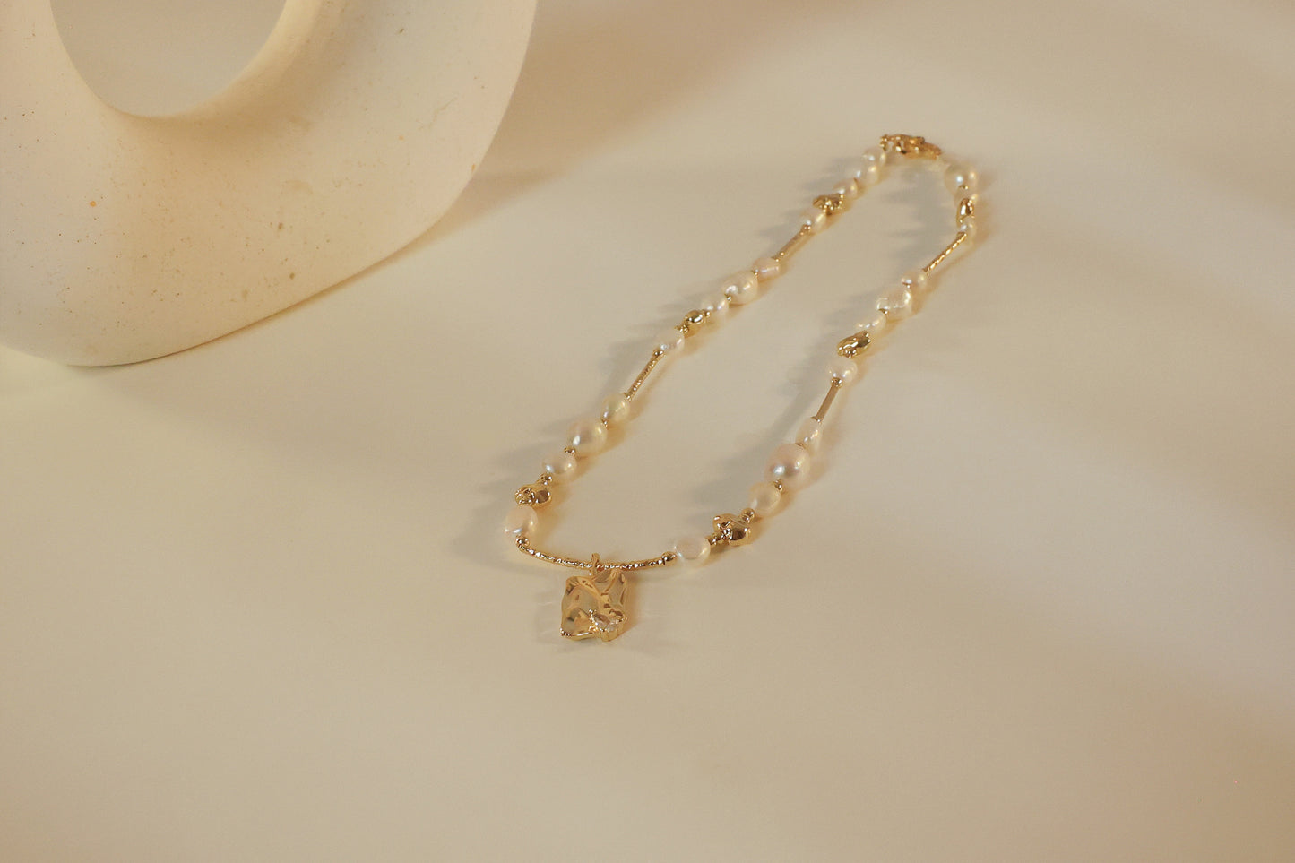 French style Freshwater pearl Beads necklace