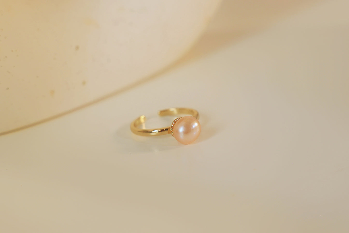 Natural Freshwater Pink Pearl Ring