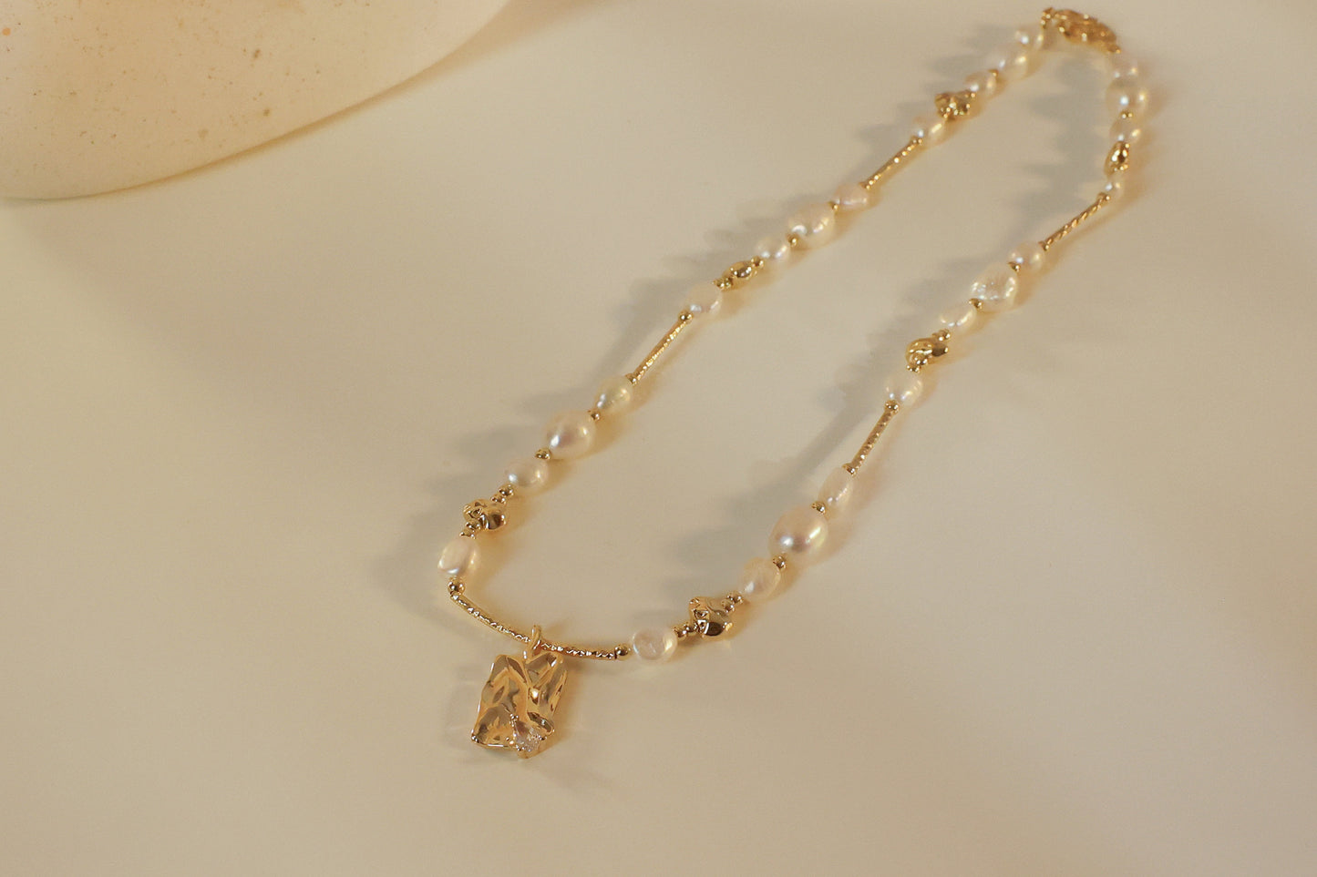 French style Freshwater pearl Beads necklace