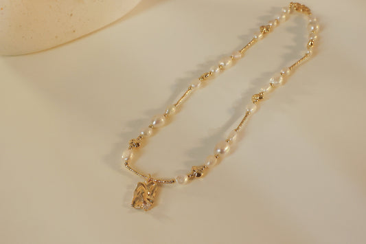 French style Freshwater pearl Beads necklace