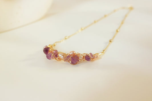 Amethyst & Freshwater Pearl Necklace