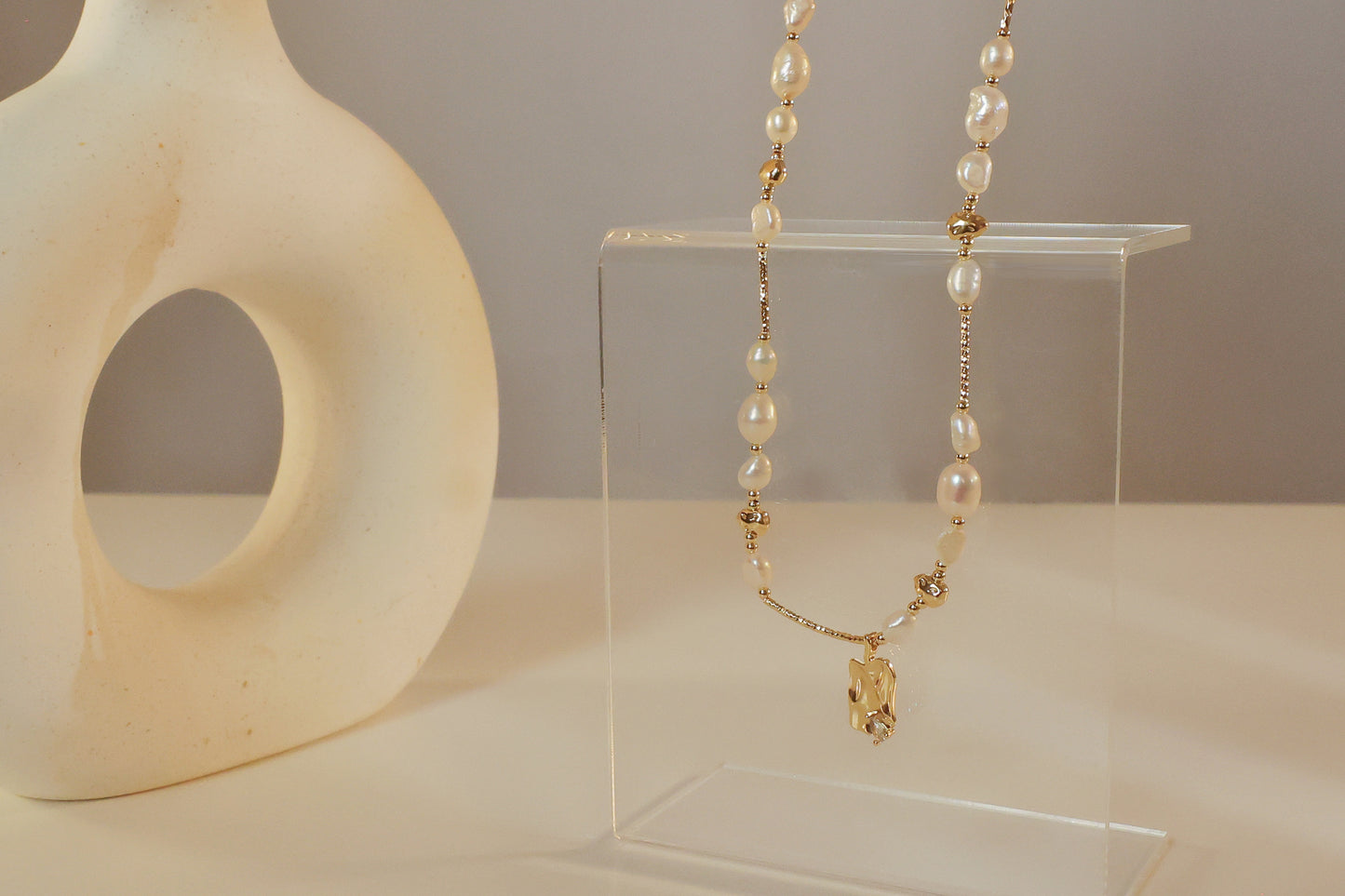 French style Freshwater pearl Beads necklace