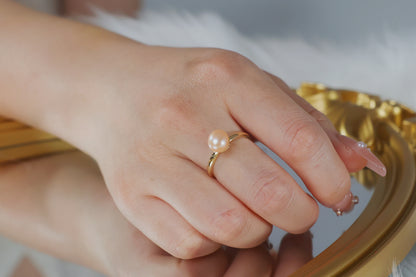 Natural Freshwater Pink Pearl Ring