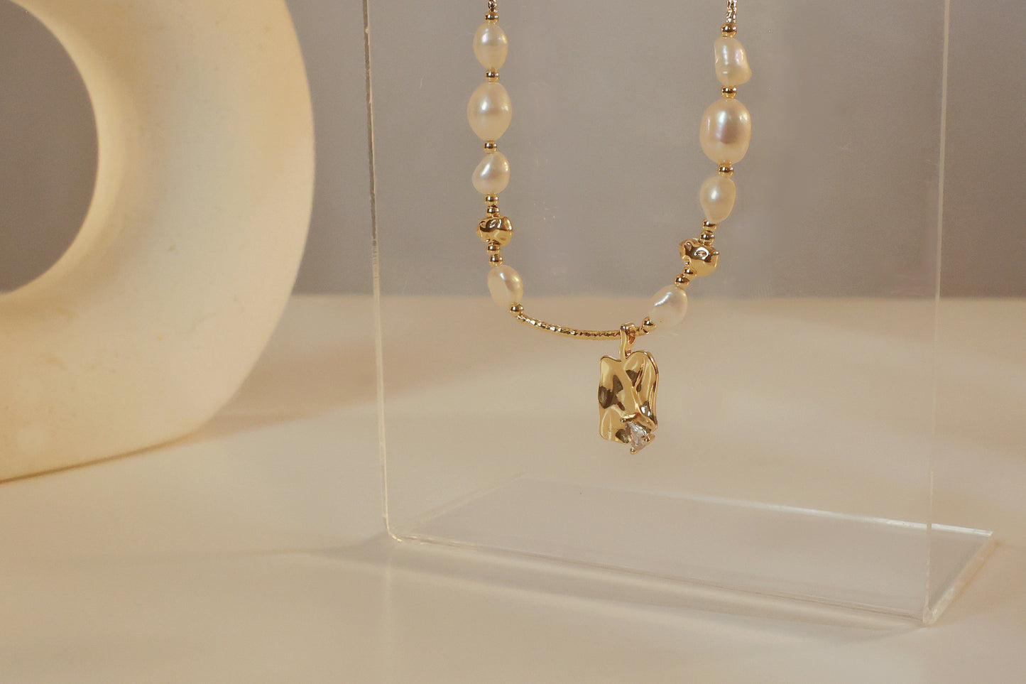 French style Freshwater pearl Beads necklace