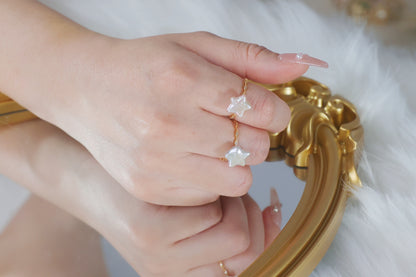 Star Shape Pearl Ring