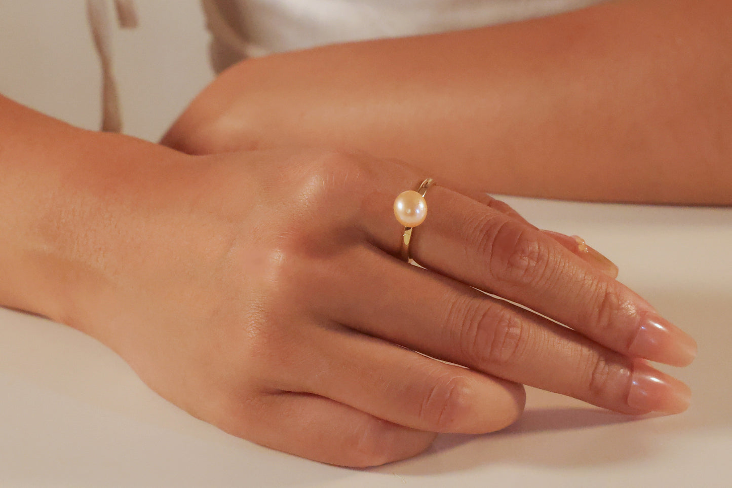 Natural Freshwater Pink Pearl Ring