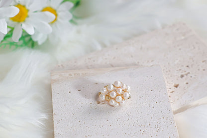 Freshwater Pearl Handmade Cluster Ring